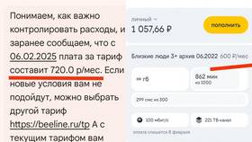Как проверить остатки по тарифу Билайн в Народная Семья