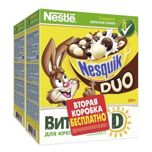 Готовый шоколадный завтрак Nesquik Duo обогащенный витаминами и минеральными веществами в Народная Семья