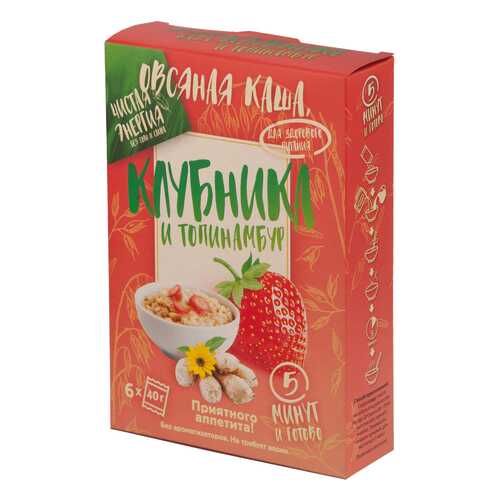 Овсяная каша с клубникой и топинамбуром Ricos в пакетиках 6*40 г в Народная Семья