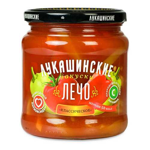 Лечо Лукашинские классическое натуральное ООО Росконсервпродукт 450г стекло Россия в Народная Семья