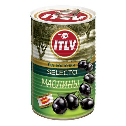 Маслины ITLV selecto черные без косточки 425 г в Народная Семья