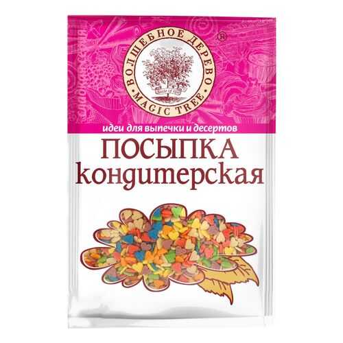 Посыпка кондитерская Волшебное дерево сердечки разноцветные 40 г в Народная Семья