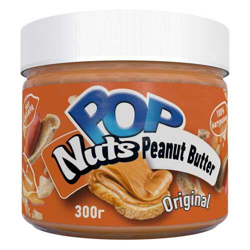 Арахисовая паста POP Nuts Peanut Butter Original, Натуральная, 300 г в Народная Семья