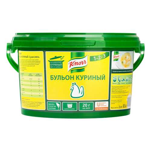 Бульон Knorr куриный сухая смесь 2 кг в Народная Семья