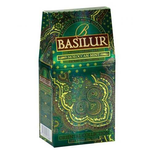 Чай Basilur Moroccan Mint, зеленый листовой с добавками, 100 гр в Народная Семья