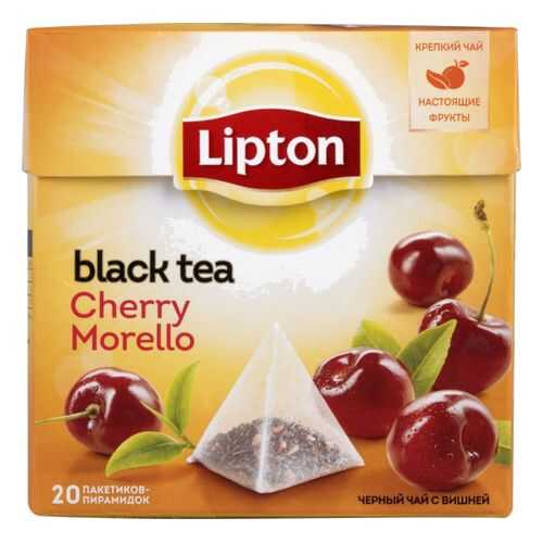 Чай черный Lipton cherry morello 20 пакетиков в Народная Семья