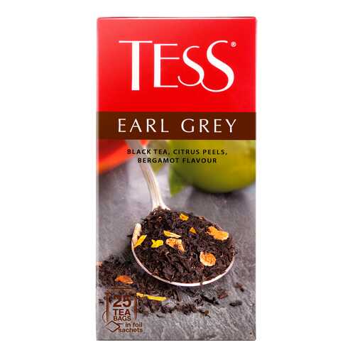 Чай черный Tess Earl Gray 25 пакетиков в Народная Семья