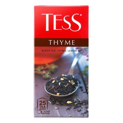 Чай черный Tess Thyme 25 пакетиков в Народная Семья