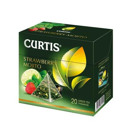 Чай Curtis Strawberry Mojito зеленый с добавками 20 пирамидок в Народная Семья