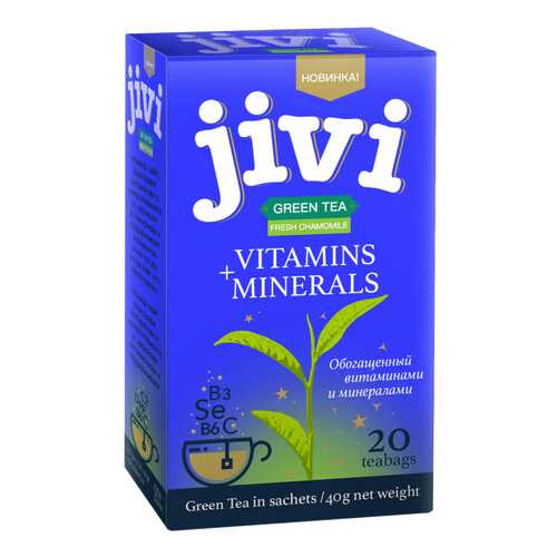 Чай Jivi Green tea Fresh Chamomile, зеленый с добавками, 20 пакетиков в Народная Семья