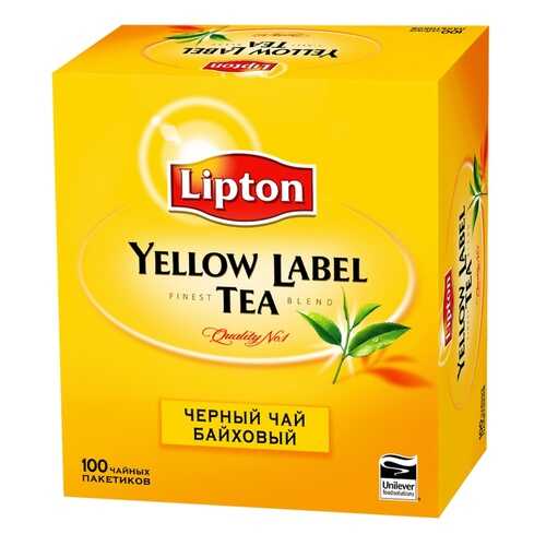 Чай Lipton черный байховый 100 пакетиков 200 г в Народная Семья