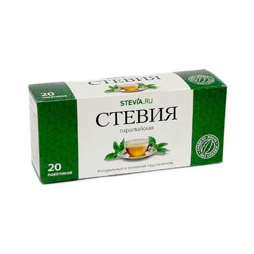 Чай Stevia.ru Стевия, в чайных фильтр-пакетиках, 20 пакетиков в Народная Семья