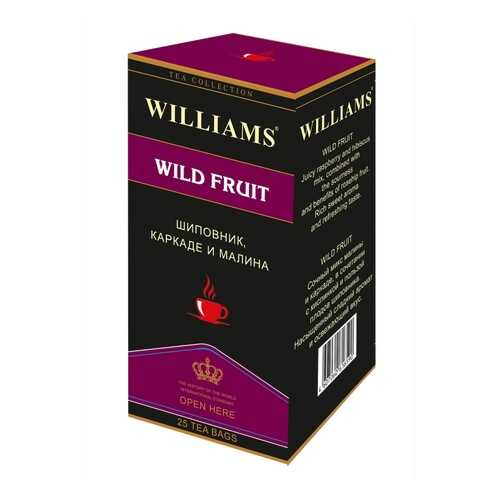 Чай Williams Wild Fruit, шиповник, каркаде, малина, 25 пакетиков в Народная Семья