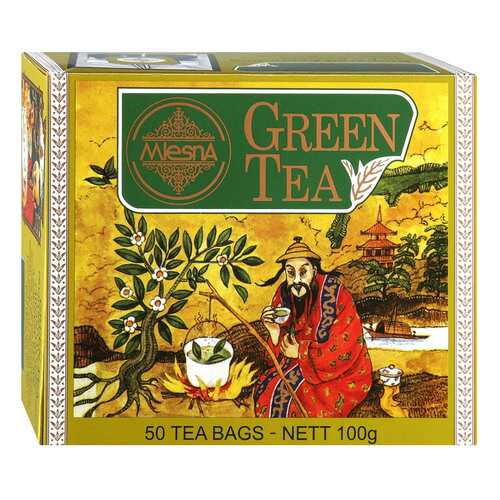 Чай зеленый Mlesna Green Tea, 50 пак*2г Шри-Ланка в Народная Семья