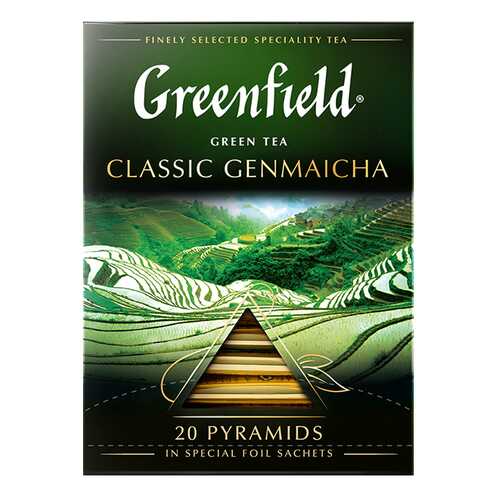 Чай зеленый в пирамидках Greenfield Classic Genmaicha 20 пакетиков в Народная Семья