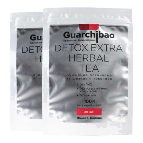 GUARCHIBAO DETOX EXTRA HERBAL TEA набор из 2 упаковок чая для детокса Яблоко-Корица в Народная Семья