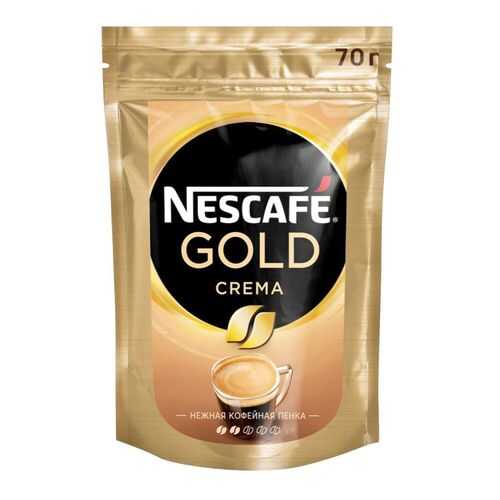 Кофе растворимый Nescafe gold crema кофе растворимый пакет 70 г в Народная Семья