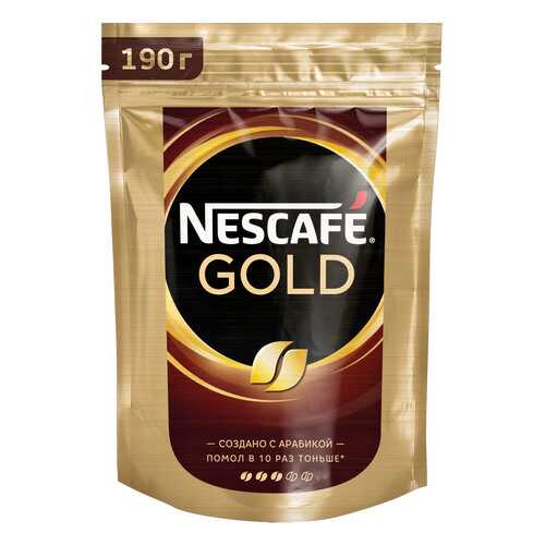 Кофе растворимый Nescafe gold пакет 190 г в Народная Семья