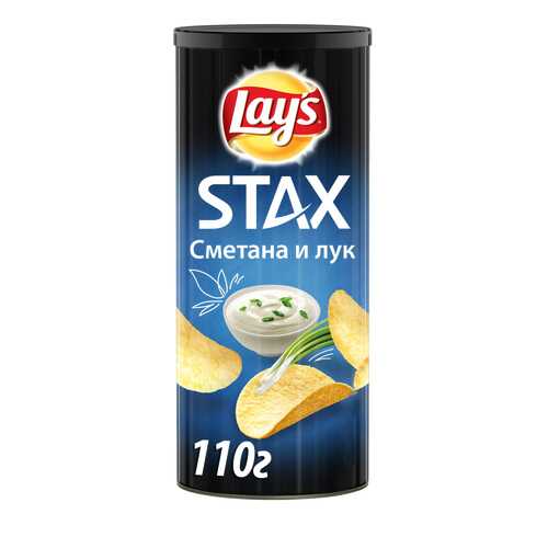 Картофельные чипсы Lay's stax сметана и лук 110 г в Народная Семья