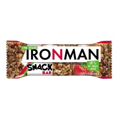 Батончик Snack Bar Ironman клубника и темная глазурь без сахара 40 г в Народная Семья