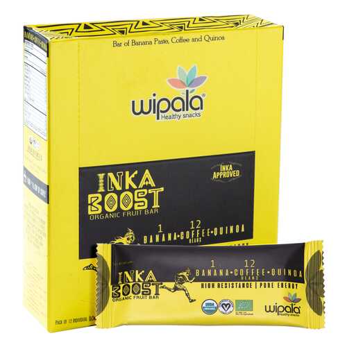 Фруктовые батончики Wipala Snacks инка буст 12 шт по 30 г в Народная Семья