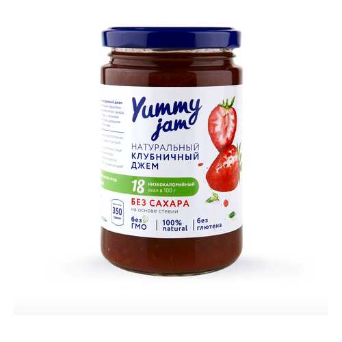 Джем Yummy jam клубничный без сахара 350 г в Народная Семья