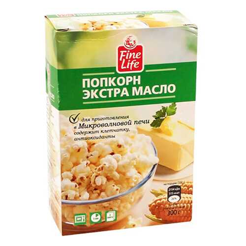 Попкорн Fine Life экстра масло 100 г 3 штуки в Народная Семья