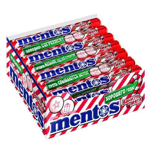 Драже Mentos ваниль, мята жевательное 21*37 г в Народная Семья