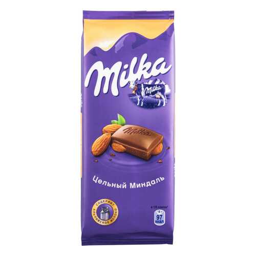 Шоколад молочный Milka с цельным миндалем 90 г в Народная Семья