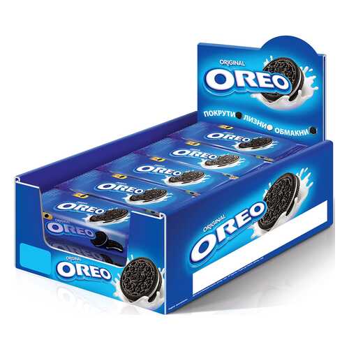 OREO печенье с какао и начинкой с ванильным вкусом 38г по 12 шт в Народная Семья