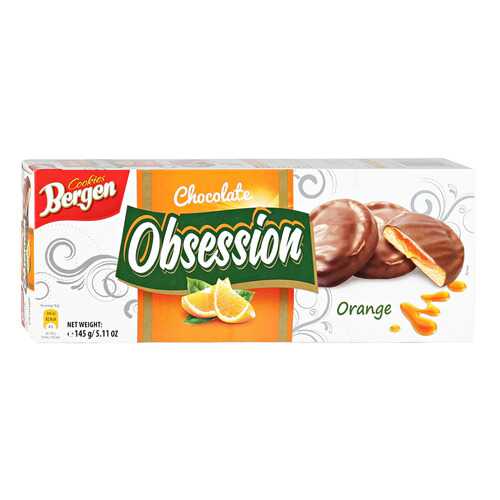 Печенье BERGEN Obsession Orange 145г в Народная Семья