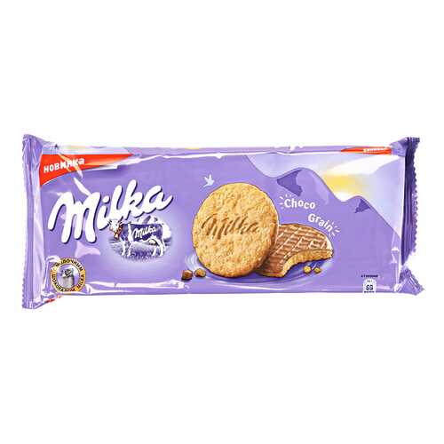 Печенье овсяное Milka с молочным шоколадом 168 г в Народная Семья