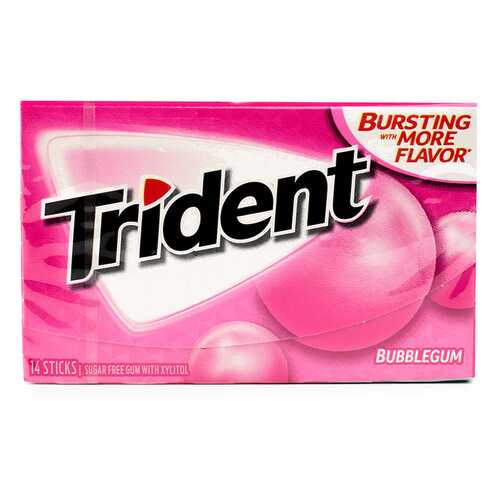 Жевательная резинка TRIDENT Bubblegum, 18 пластинок США в Народная Семья