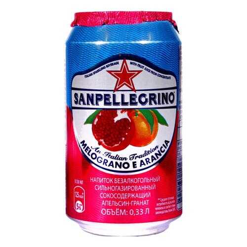 Напиток сокосодержащий San Pellegrino со вкусом граната и апельсина, 0,33 л а/б по 6шт в Народная Семья